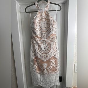 White bridal rehearsal dress.